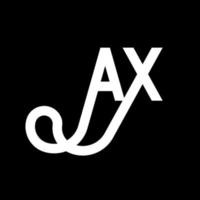 AX letter logo design on black background. AX creative initials letter logo concept. ax letter design. AX white letter design on black background. A X, a x logo vector