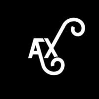 AX letter logo design on black background. AX creative initials letter logo concept. ax letter design. AX white letter design on black background. A X, a x logo vector