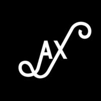 AX letter logo design on black background. AX creative initials letter logo concept. ax letter design. AX white letter design on black background. A X, a x logo vector