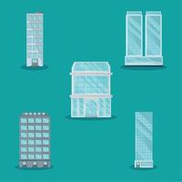 icons urban buildings vector