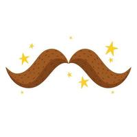 moustache cartoon icon vector