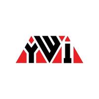 diseño de logotipo de letra de triángulo ywi con forma de triángulo. monograma de diseño del logotipo del triángulo ywi. plantilla de logotipo de vector de triángulo ywi con color rojo. logotipo triangular ywi logotipo simple, elegante y lujoso. yui