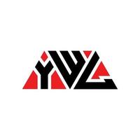 YWL triangle letter logo design with triangle shape. YWL triangle logo design monogram. YWL triangle vector logo template with red color. YWL triangular logo Simple, Elegant, and Luxurious Logo. YWL
