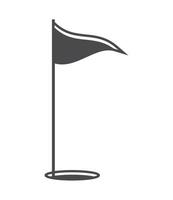 golf flag sport vector