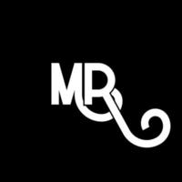 MR Letter Logo Design. Initial letters MR logo icon. Abstract letter MR minimal logo design template. M R letter design vector with black colors. mr logo