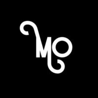 diseño del logotipo de la letra mo. icono del logotipo de las letras iniciales mo. plantilla de diseño de logotipo mínimo de letra abstracta mo. mo vector de diseño de letras con colores negros. logotipo de mes