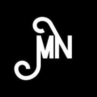 MN Letter Logo Design. Initial letters MN logo icon. Abstract letter MN minimal logo design template. M N letter design vector with black colors. mn logo