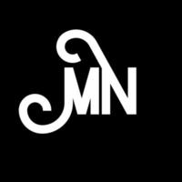 MN Letter Logo Design. Initial letters MN logo icon. Abstract letter MN minimal logo design template. M N letter design vector with black colors. mn logo