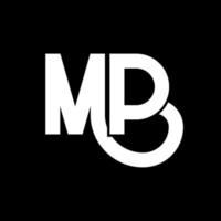 MP Letter Logo Design. Initial letters MP logo icon. Abstract letter MP minimal logo design template. M P letter design vector with black colors. mp logo