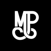 MP Letter Logo Design. Initial letters MP logo icon. Abstract letter MP minimal logo design template. M P letter design vector with black colors. mp logo