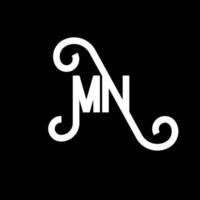 MN Letter Logo Design. Initial letters MN logo icon. Abstract letter MN minimal logo design template. M N letter design vector with black colors. mn logo