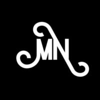 MN Letter Logo Design. Initial letters MN logo icon. Abstract letter MN minimal logo design template. M N letter design vector with black colors. mn logo