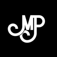 MP Letter Logo Design. Initial letters MP logo icon. Abstract letter MP minimal logo design template. M P letter design vector with black colors. mp logo
