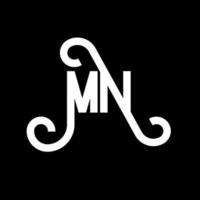 MN Letter Logo Design. Initial letters MN logo icon. Abstract letter MN minimal logo design template. M N letter design vector with black colors. mn logo