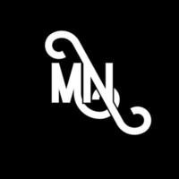 MN Letter Logo Design. Initial letters MN logo icon. Abstract letter MN minimal logo design template. M N letter design vector with black colors. mn logo