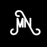 MN Letter Logo Design. Initial letters MN logo icon. Abstract letter MN minimal logo design template. M N letter design vector with black colors. mn logo