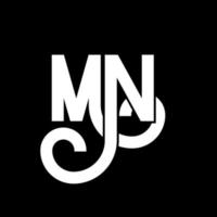 MN Letter Logo Design. Initial letters MN logo icon. Abstract letter MN minimal logo design template. M N letter design vector with black colors. mn logo