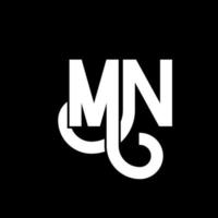 MN Letter Logo Design. Initial letters MN logo icon. Abstract letter MN minimal logo design template. M N letter design vector with black colors. mn logo