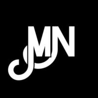 MN Letter Logo Design. Initial letters MN logo icon. Abstract letter MN minimal logo design template. M N letter design vector with black colors. mn logo