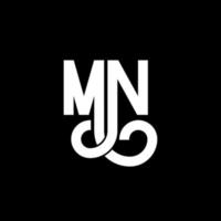 MN Letter Logo Design. Initial letters MN logo icon. Abstract letter MN minimal logo design template. M N letter design vector with black colors. mn logo