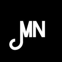 MN Letter Logo Design. Initial letters MN logo icon. Abstract letter MN minimal logo design template. M N letter design vector with black colors. mn logo