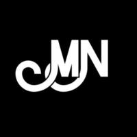 MN Letter Logo Design. Initial letters MN logo icon. Abstract letter MN minimal logo design template. M N letter design vector with black colors. mn logo