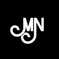 MN Letter Logo Design. Initial letters MN logo icon. Abstract letter MN minimal logo design template. M N letter design vector with black colors. mn logo