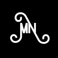 MN Letter Logo Design. Initial letters MN logo icon. Abstract letter MN minimal logo design template. M N letter design vector with black colors. mn logo