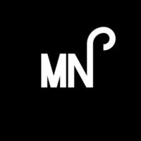 MN Letter Logo Design. Initial letters MN logo icon. Abstract letter MN minimal logo design template. M N letter design vector with black colors. mn logo