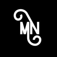 MN Letter Logo Design. Initial letters MN logo icon. Abstract letter MN minimal logo design template. M N letter design vector with black colors. mn logo