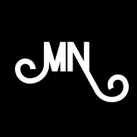 MN Letter Logo Design. Initial letters MN logo icon. Abstract letter MN minimal logo design template. M N letter design vector with black colors. mn logo