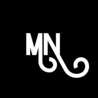 MN Letter Logo Design. Initial letters MN logo icon. Abstract letter MN minimal logo design template. M N letter design vector with black colors. mn logo