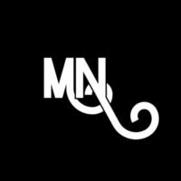 MN Letter Logo Design. Initial letters MN logo icon. Abstract letter MN minimal logo design template. M N letter design vector with black colors. mn logo