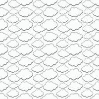 monocrome cartoon clouds seamless texture vector