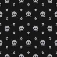 skull seamless pattern with black background vector
