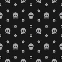 skull seamless pattern with black background vector