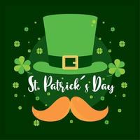 tarjeta de felicitación del día de san patricio vector