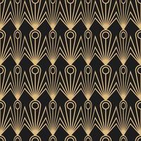 gold deco seamless pattern background vector