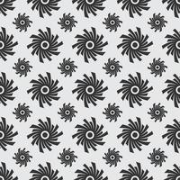 geometric flowers monocrome texture seamless pattern vector