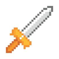 sword pixel icon vector