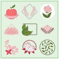 icons badge nature vector