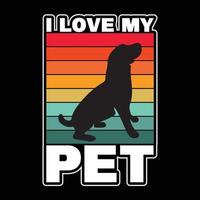 Pets t shirt design vector