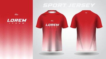 diseño de camiseta deportiva de camisa roja vector