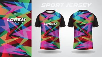 colorful shirt sport jersey design vector