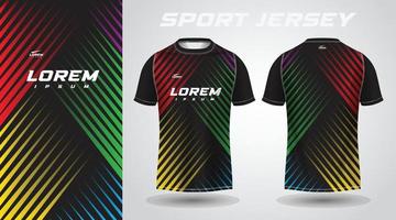 colorful shirt sport jersey design vector