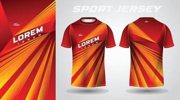 red shirt sport jersey design vector