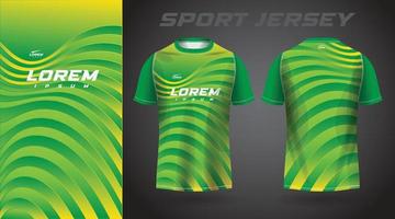 diseño de camiseta deportiva de camisa verde vector
