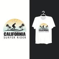 diseño de plantilla de camiseta de california. vector