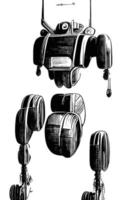 Robot Concept Art Assets Sci-Fri Collection Vol. 1 vector