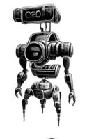 Robot Concept Art Assets Sci-Fri Collection Vol. 1 vector